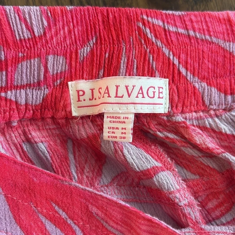 PJ Salvage Womens Loungewear Pink Tranquil Palm Joggers  Size M - Picture 4 of 5
